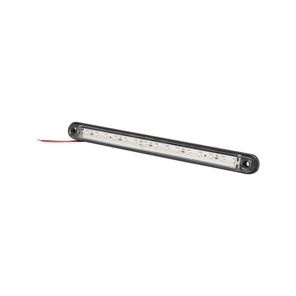 Lampada laterale LED bianca, 240 mm, 12V-24V, Breckner Germany.