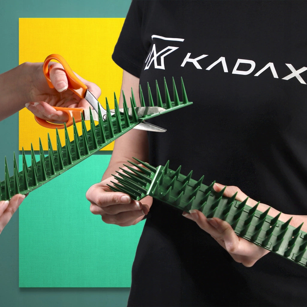 KADAX Punte dissuasive per uccelli e piccioni, striscia di plastica resistente e densa da 51 cm.