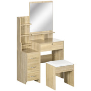 Cassettiera da Trucco con Specchio ¨C Minimal ¨C Legno 60x40x