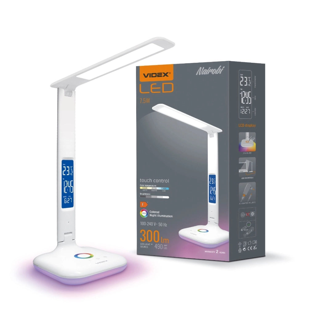 Lampada da scrivania LED Videx 4,5W RGBW dimmer touch