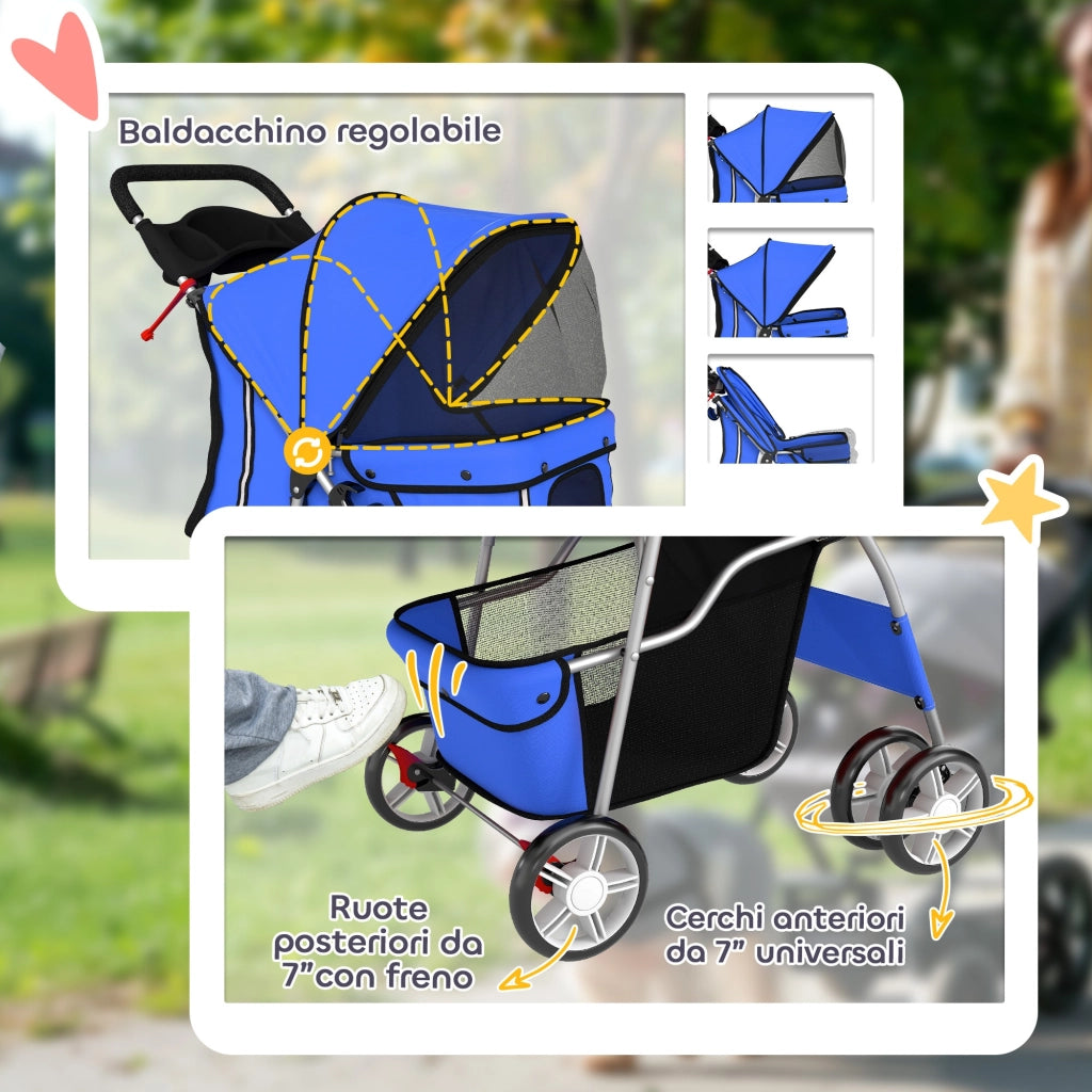 Cuscino per Cane Pieghevole ¨C Minimal ¨C Blu