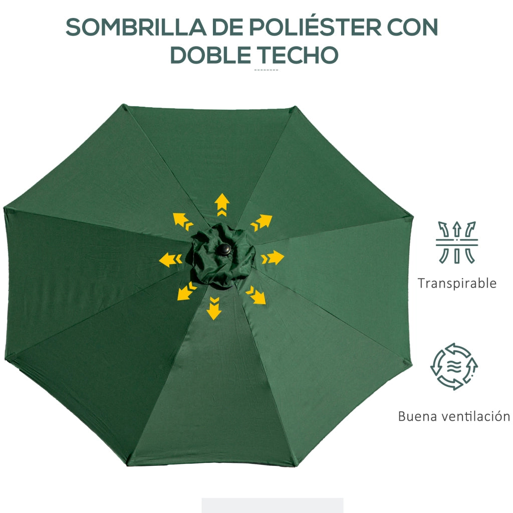 Ombrellone da giardino ¨C zephmum ¨C grigio 295x250 cm
