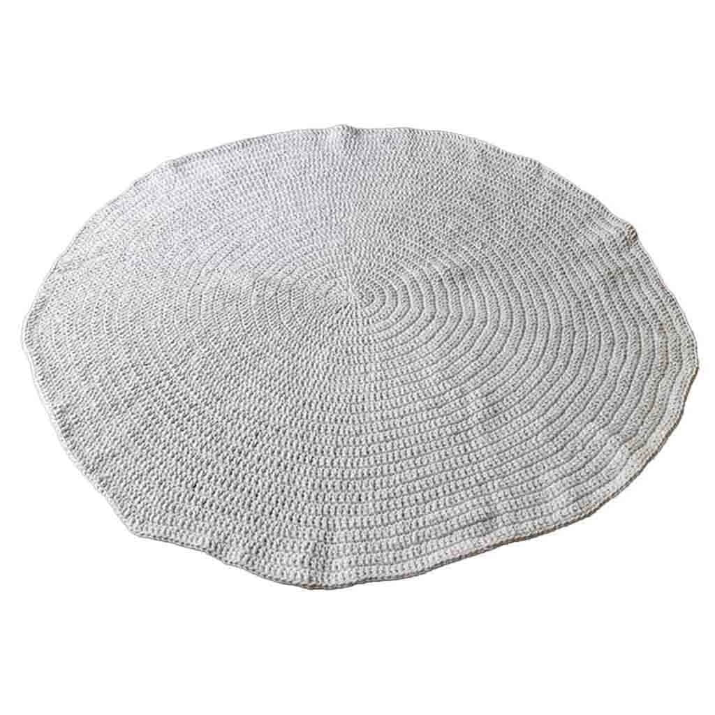 Tappeto rotondo intrecciato bianco D150x1h cm
