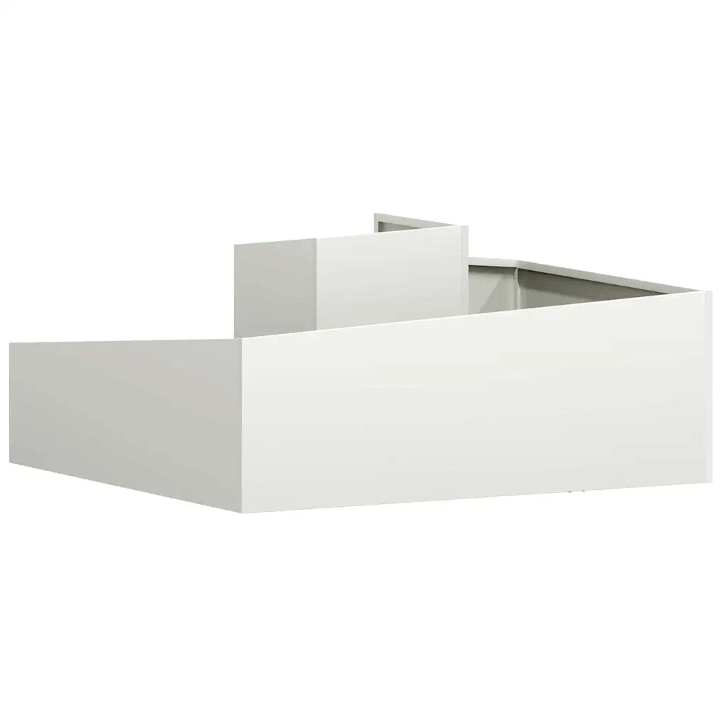 Fioriere | Cassetta per fiori | Vaso da giardino Bianco 100 x 100 x 50 cm