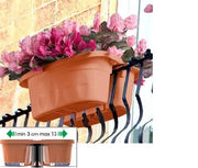 Vaso Balconiera per piante doppia klunia colore terracotta 40 cm bama