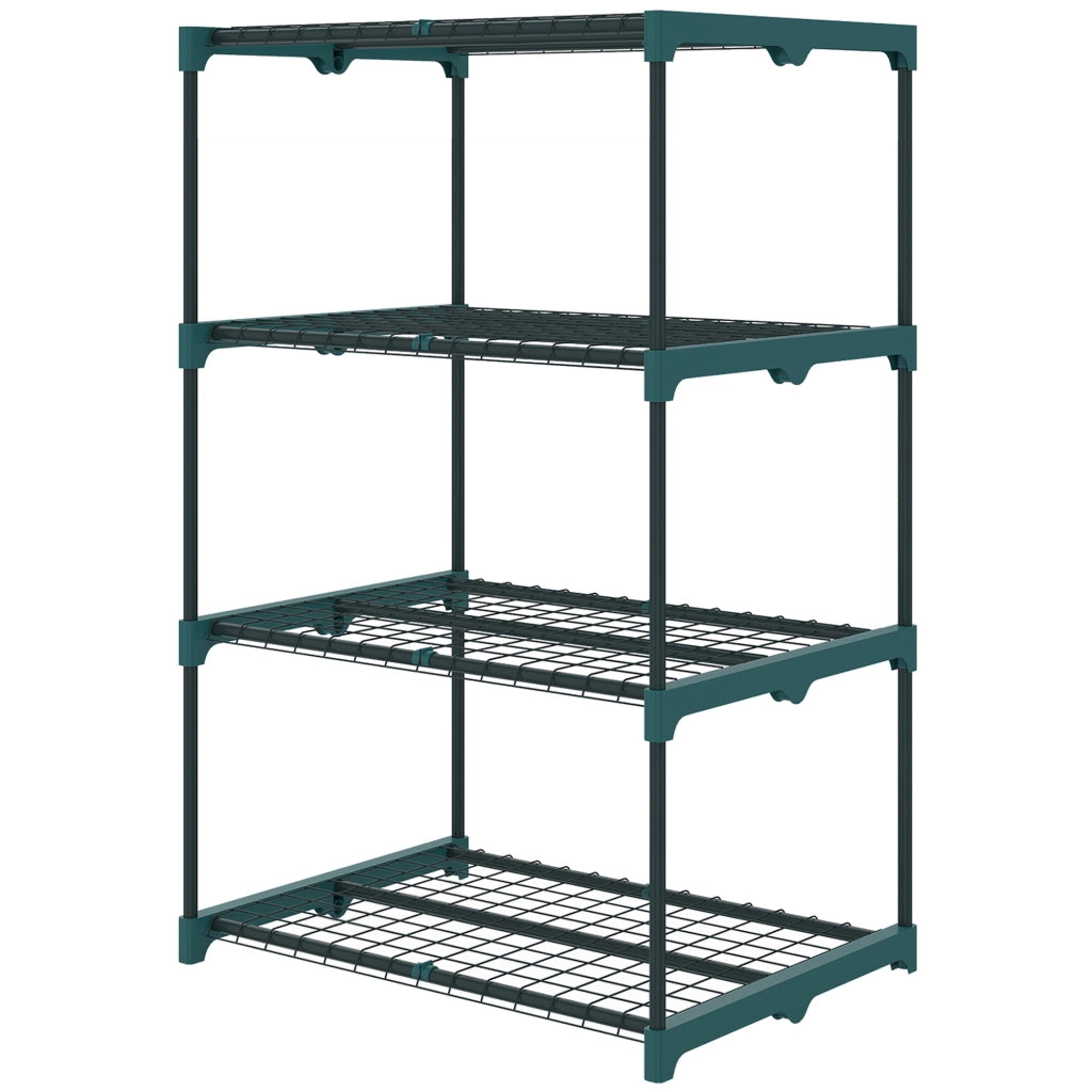 Portapiante a 4 Livelli ¨C Minimal ¨C Verde, Acciaio, Plastica, 67x49x105 cm