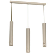 Lampada sospesa Luminex Tibia Buble crema 60cm 3xGU10