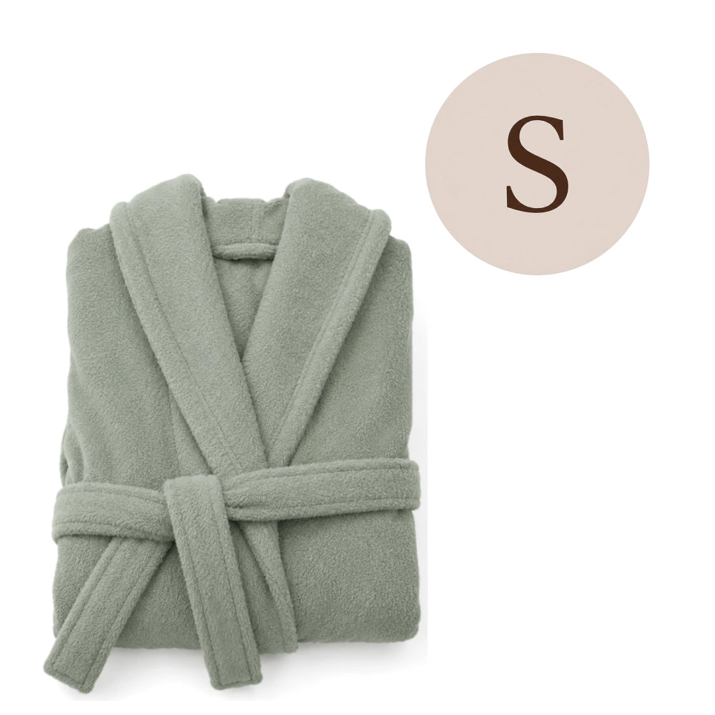 Satofa, Accappatoio 100% Cotone con Cappuccio, Verde Salvia