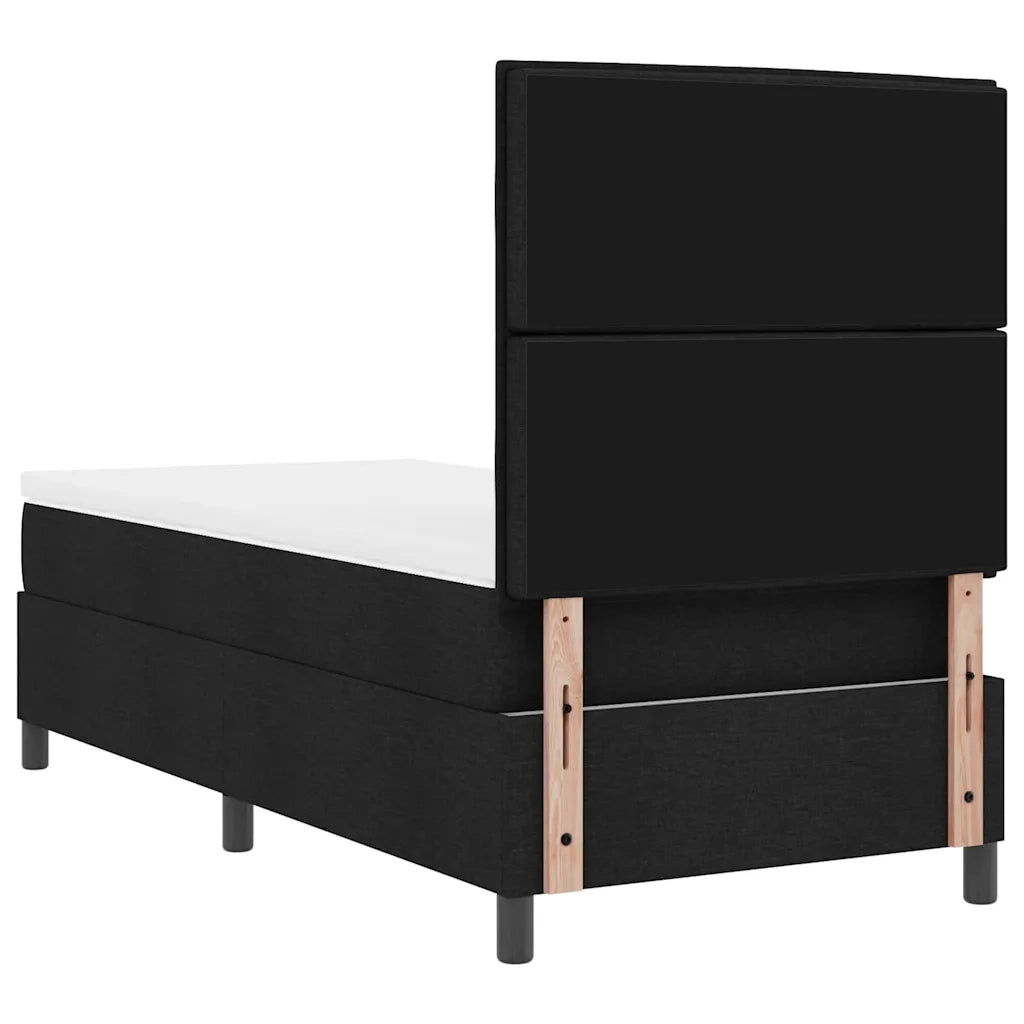 Letto a molle con materasso Nero 90 x 190 cm Tessuto 3339275