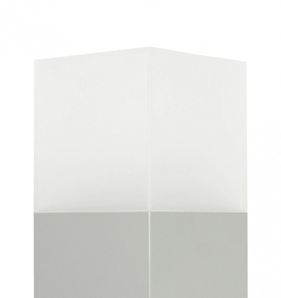 Paletto luce esterno 40 cm E27 argento IP44 SU-MA Cube
