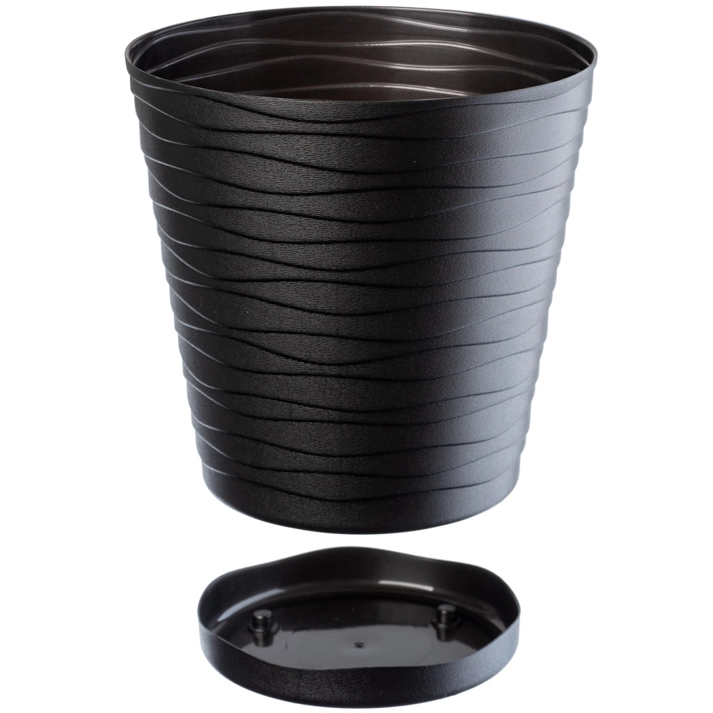 Vaso da fiori KADAX da 11 cm, con coperchio in plastica e supporto.