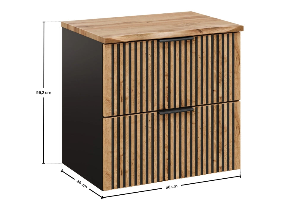 Set mobili bagno 60 cm con piano Xilo 60 x 1401 x 46 cm