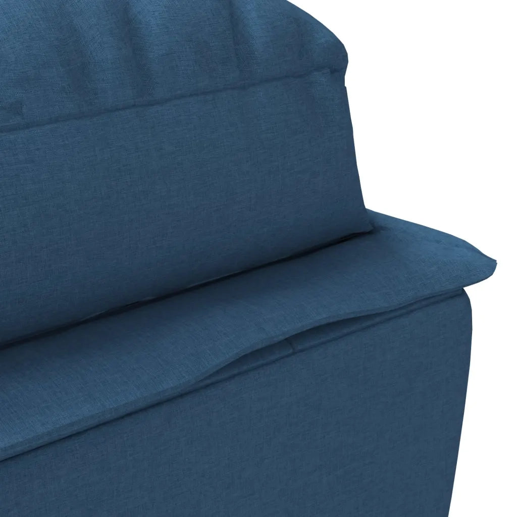 Chaise Longue con Cuscini Blu in Tessuto 379474