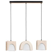Lampada a sospensione scandi legno/nero 3xE27 FERIO Alfa