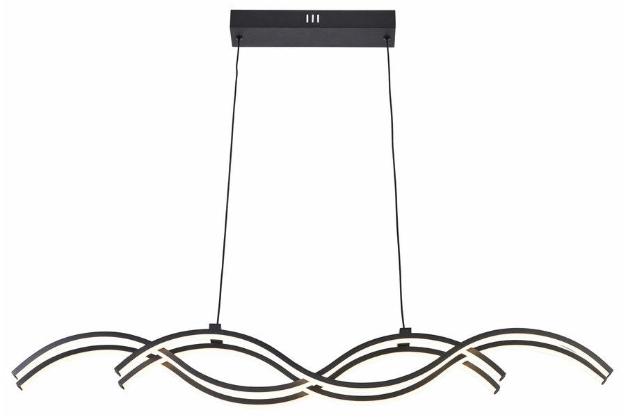 Lampada sospensione Aruba doppia serpentina nera LED 40W Reality