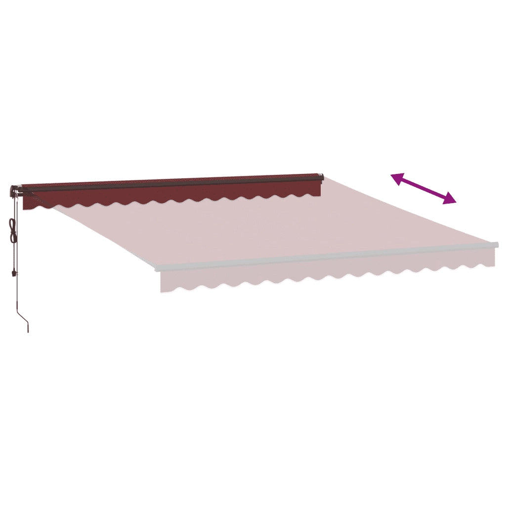 Tenda da Sole Retrattile Automatica Bordò 400x350 cm 3215000
