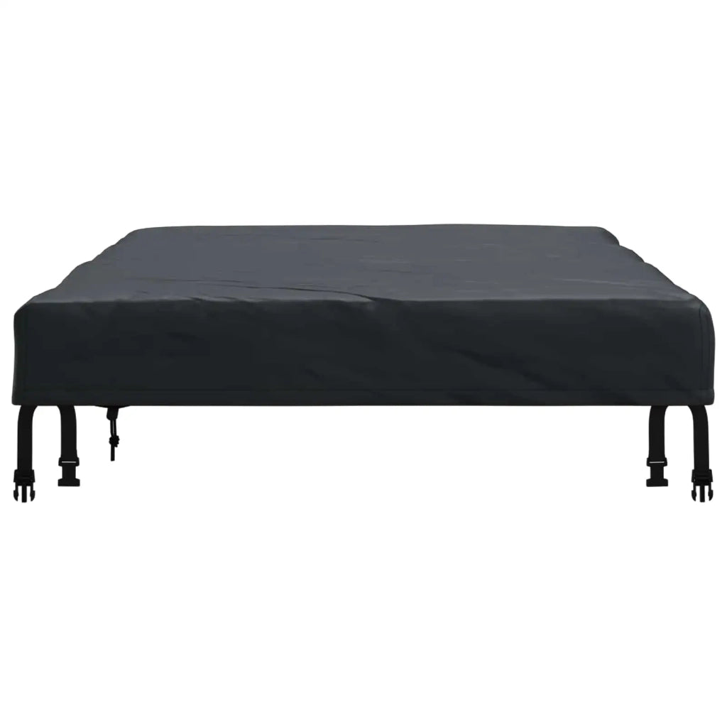 Copertura Tavolo Tinta unita Nero 182 x 92 x 15 cm Tessuto 4106111