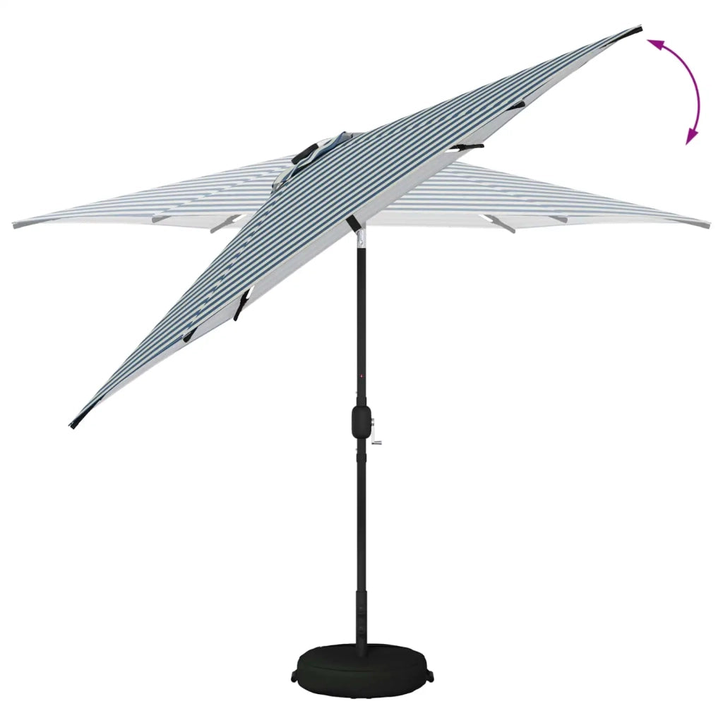 Ombrellone da giardino-Parasol da giardino con luci LED e base 300 x 300 cm Poliestere 994125