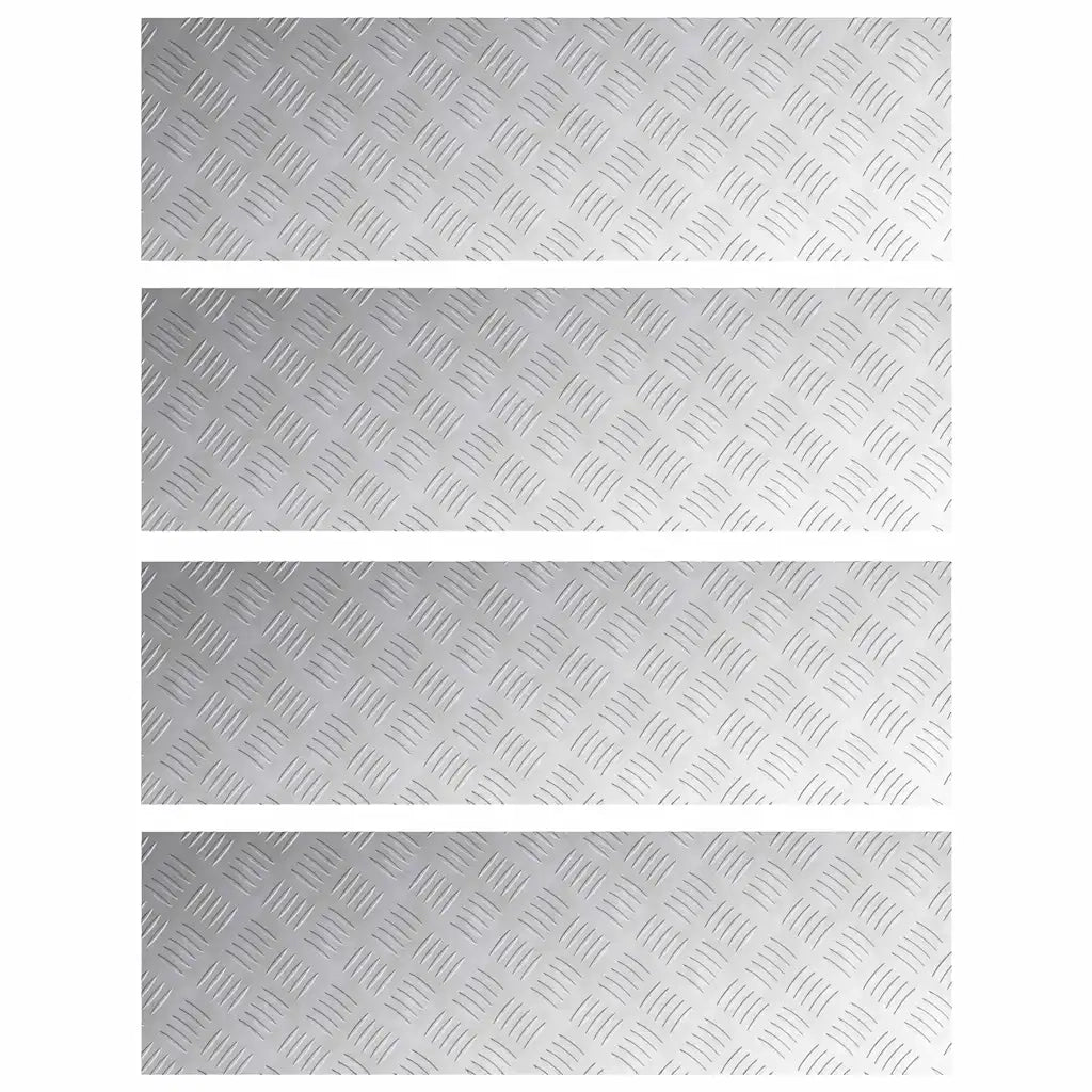 Gradini per Scale 4 pcs Argento 100 x 30 cm Alluminio 4104312