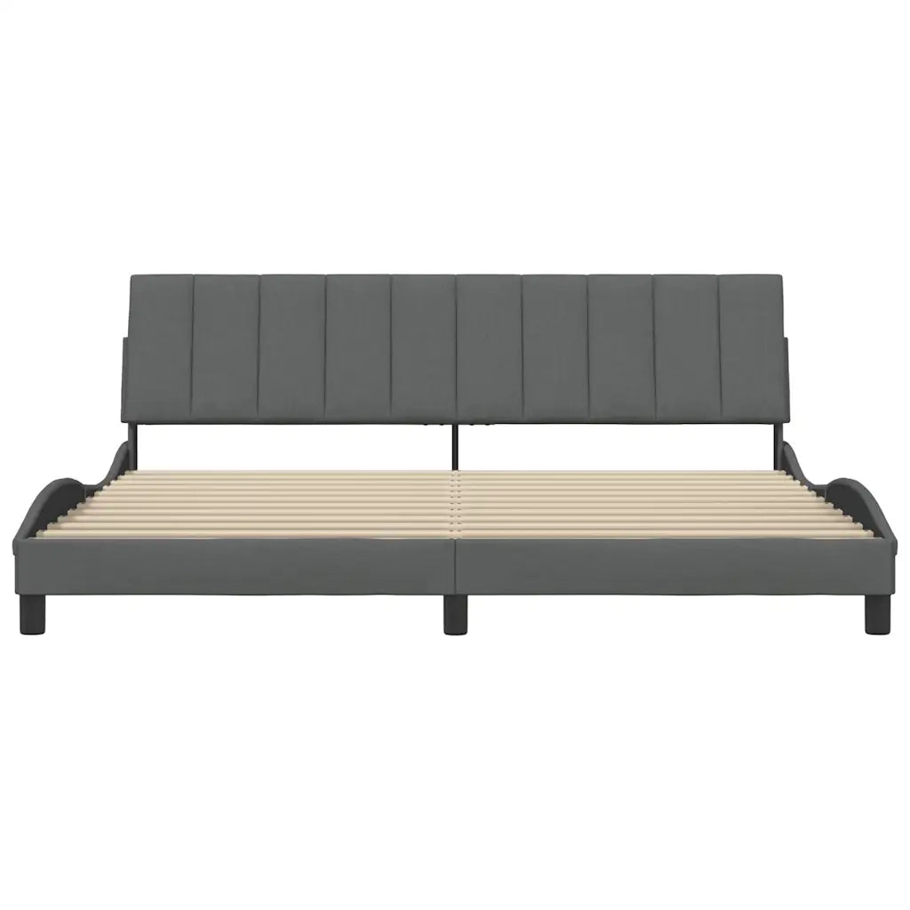 Giroletto senza Materasso Hanko Grigio Scuro 200x200 cm Tessuto 3310413
