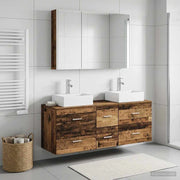 Set di mobili per il bagno 4 pz Legno antico 3406829