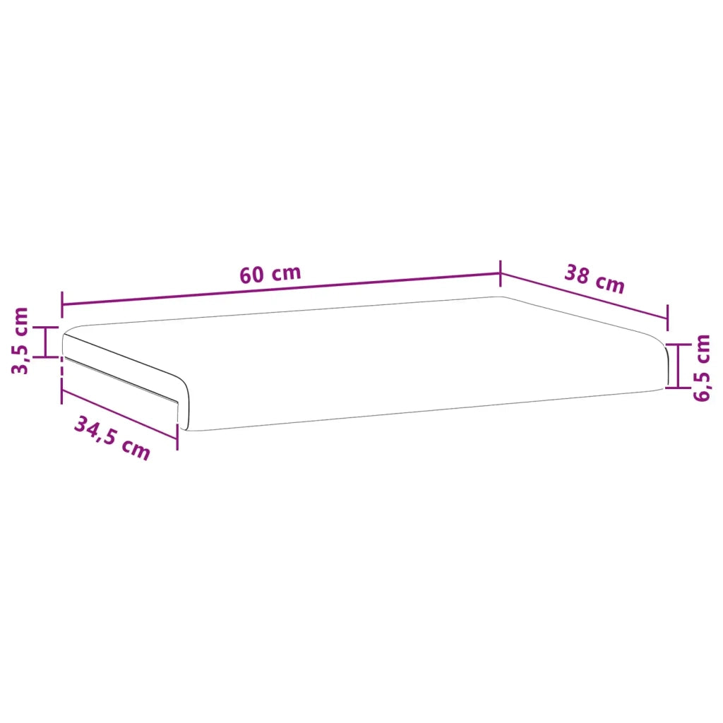 Cuscino per panchina Microfibra Grigio Scuro Profondità 35 cm 42043208