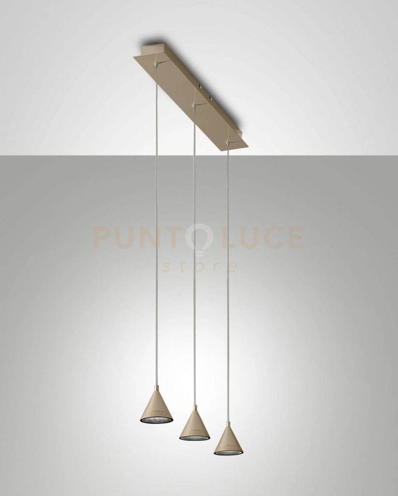 DELTA SOSPENSIONE 3 LUCI ORO OPACO 3443-47-225