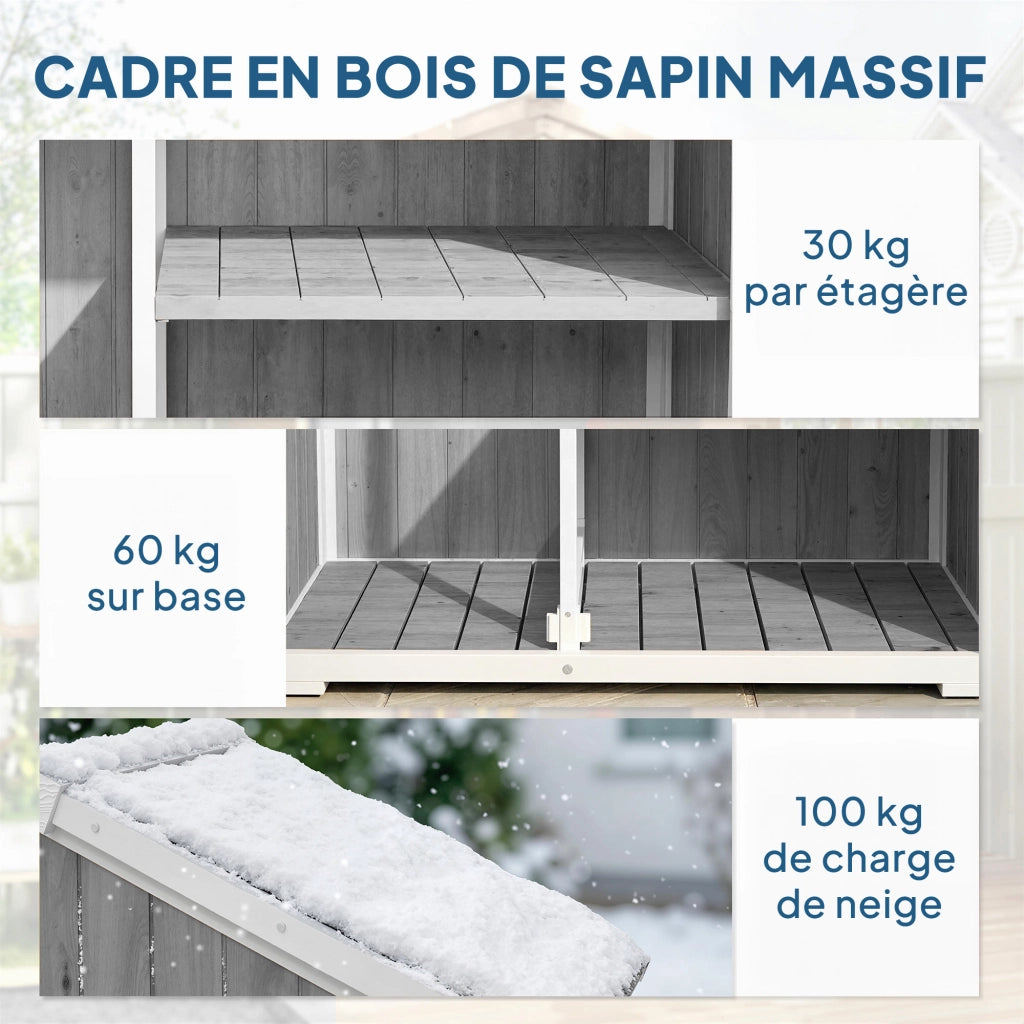 Armadio da Giardino ¨C Minimal ¨C Grigio 105x55x179cm