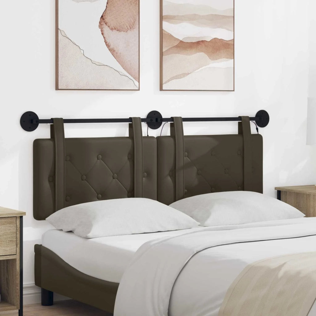 Testiera sospesa Con luce LED Grigio Similpelle 3424181