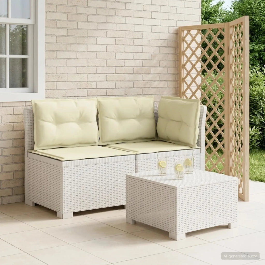 Divano da esterno-Divano da Giardino a 2 Posti con Cuscini Aspetto Rattan PP 204714