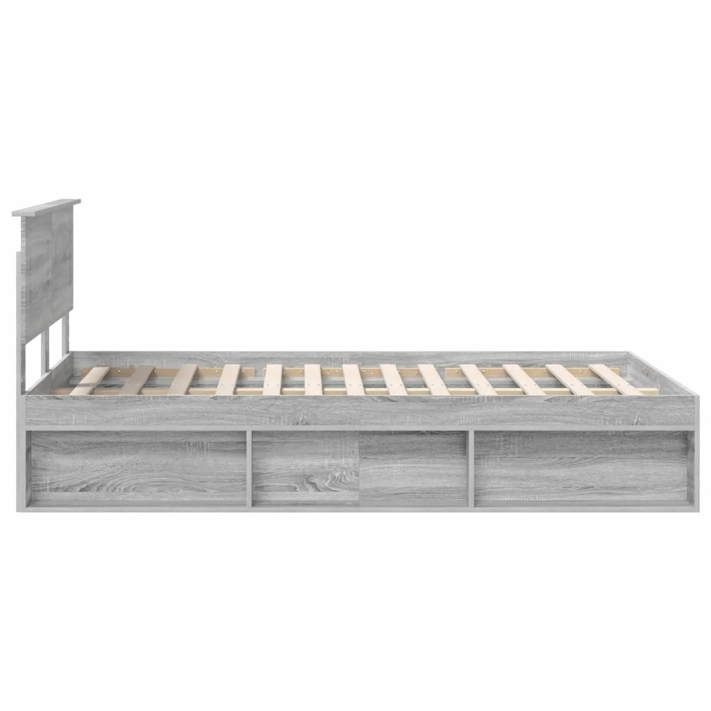 Struttura del letto con testiera Grigio Sonoma 120 x 200 cm 3407909