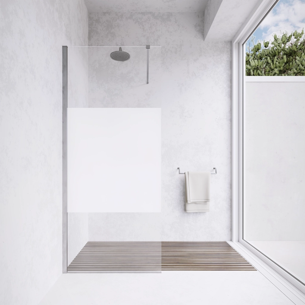 Parete doccia walk-in 80 cm 8mm opaco anticalcare h200 | Lazaros