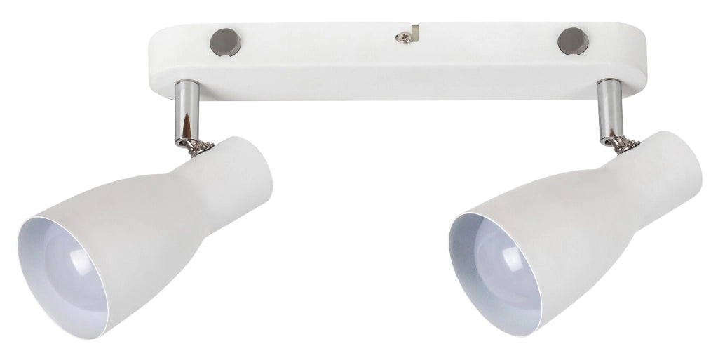 Applique spot doppia con interruttori E27 bianca Rabalux