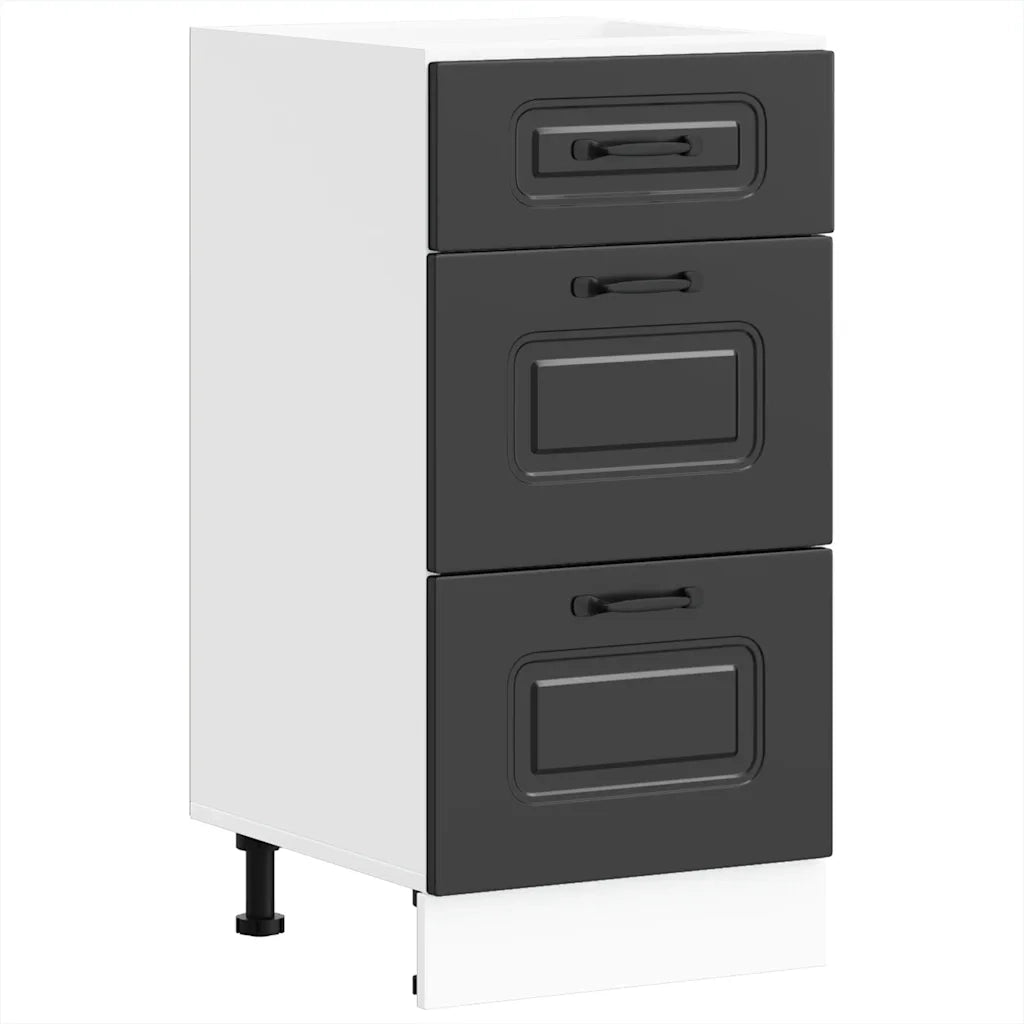 Mobiletto da cucina "Kalmar" Nero in legno ingegnerizzato 854241