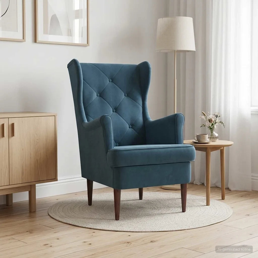 Poltrona Blu Velluto 42029915