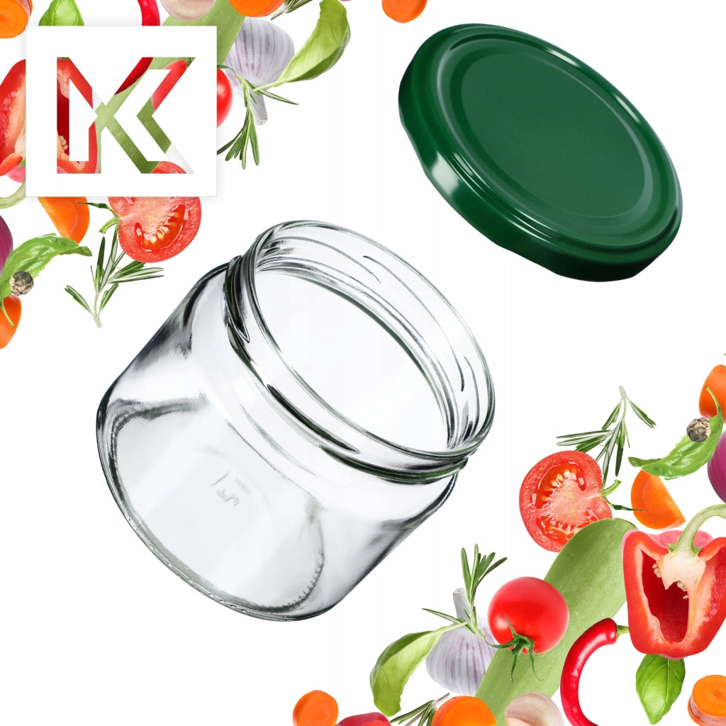 KADAX Sonka vasetti 330ml 50pz 82mm + coperchi verdi