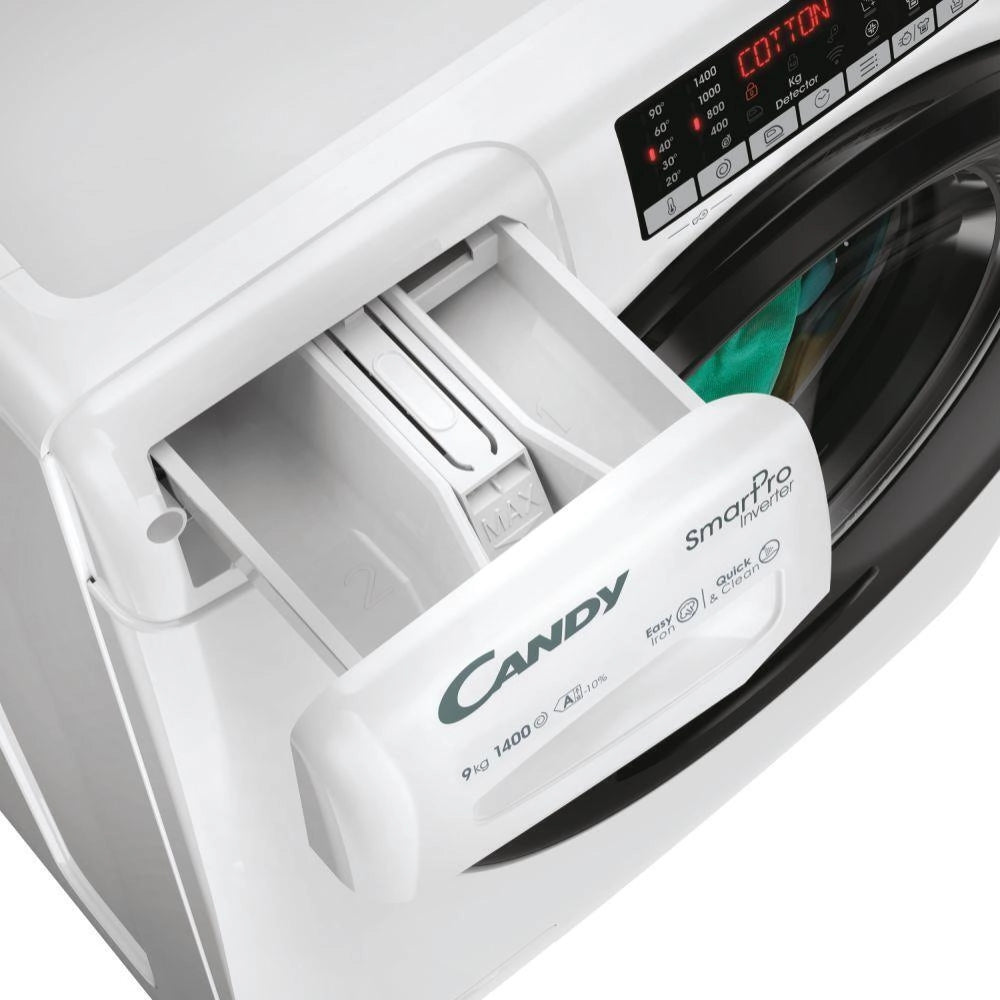 Candy Smart Pro Inverter CSO 496TWMB6/1-S lavatrice Caricamento frontale 9 kg 1400 Giri/min Bianco