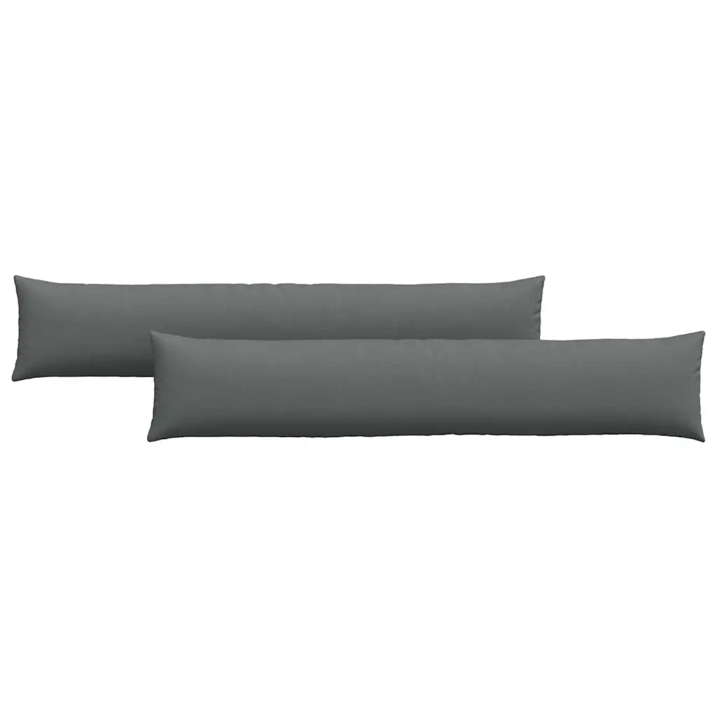 Cuscini da Divano 2 pz-Set di 2 Cuscini per Sofa Grigio scuro 200 x 40 cm Tessuto 816370