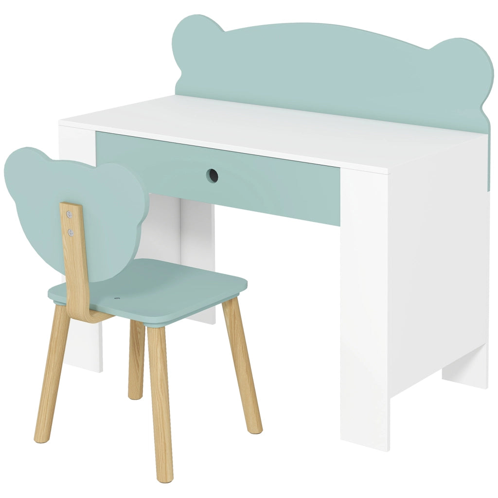 Scrivania per Bambini con Cassetto e Sedia ¨C Minimal ¨C Verde