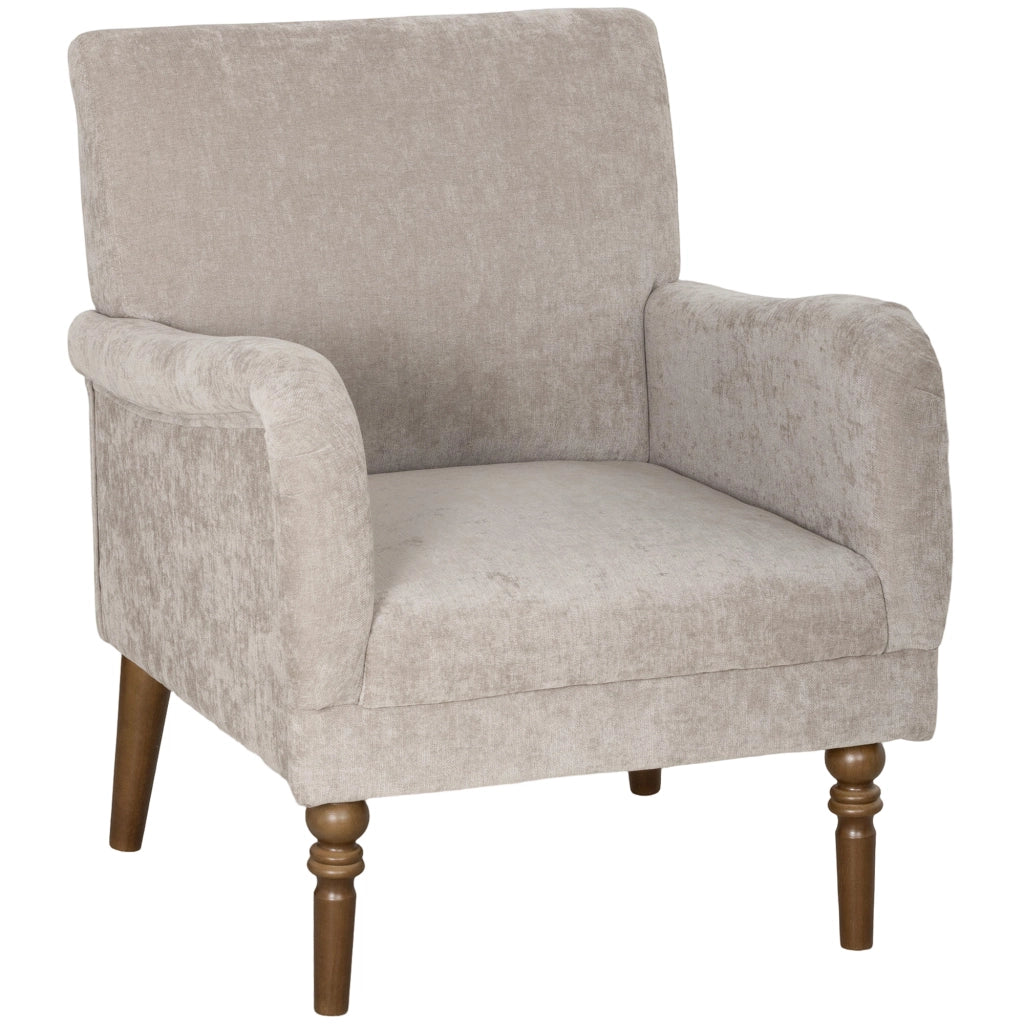 Poltrona ¨C Minimal ¨C Tessuto Grigio, Legno