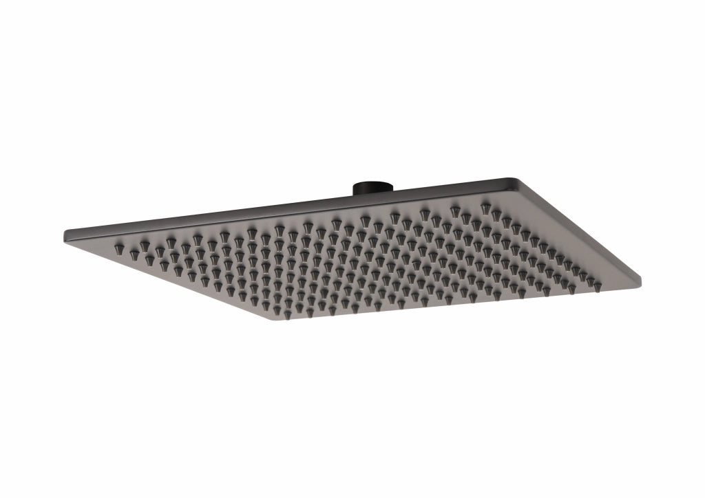 Soffione quadrato nero opaco 20x20