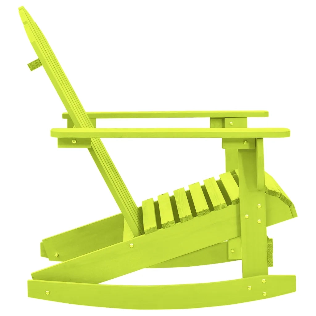 Sedia a Dondolo Giardino | Sedie da Esterno Adirondack in Legno di Abete Verde