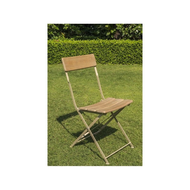CHAISE PLIANTE EN ROBINIER CERUSE