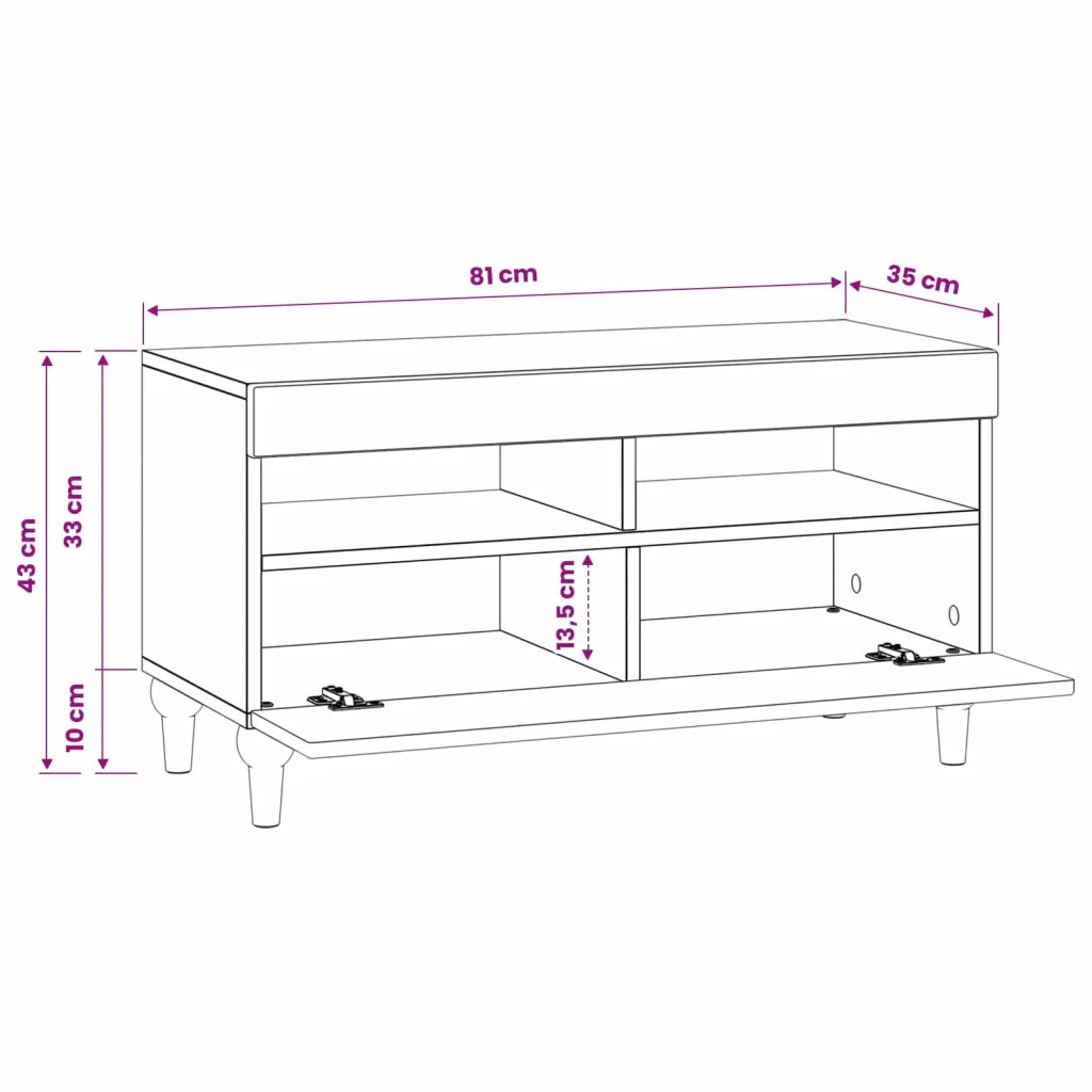 Mobile TV LED Legno antico Legno ingegnerizzato 896343