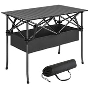 Tavolo pieghevole da giardino con rete e borsa ¨C zephmum ¨C Nero