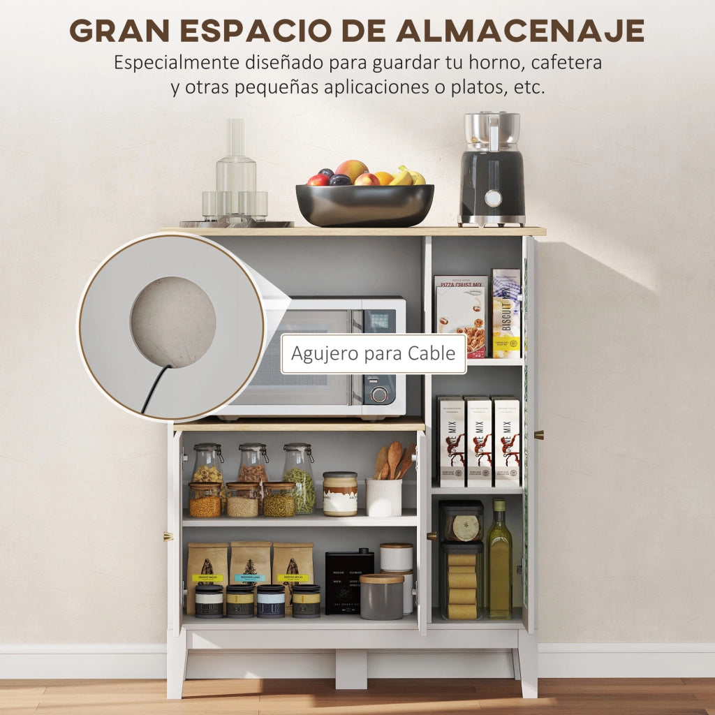 Mobile da cucina con ante e ripiani ¨C Minimal ¨C 80x35x97 cm bianco