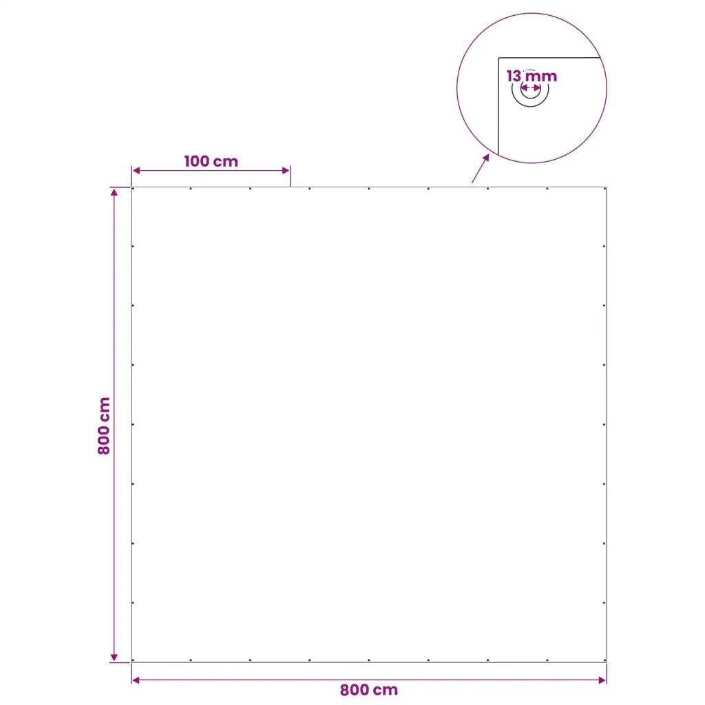Telo con Occhielli Blu 8 x 8 m 180 gsm PE 42039508