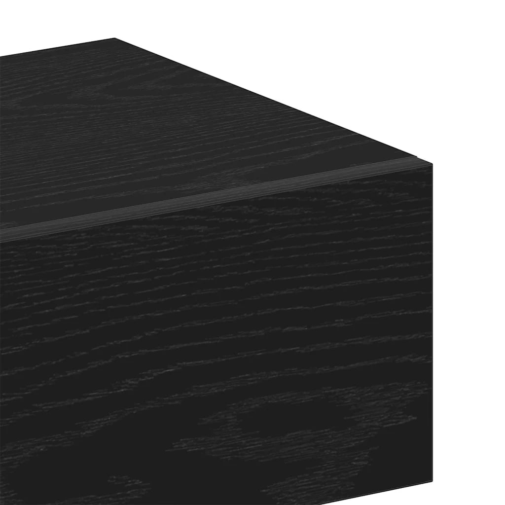 Armadio da Notte Rovere Nero 46 x 30 x 30 cm Legno multistrato 862734