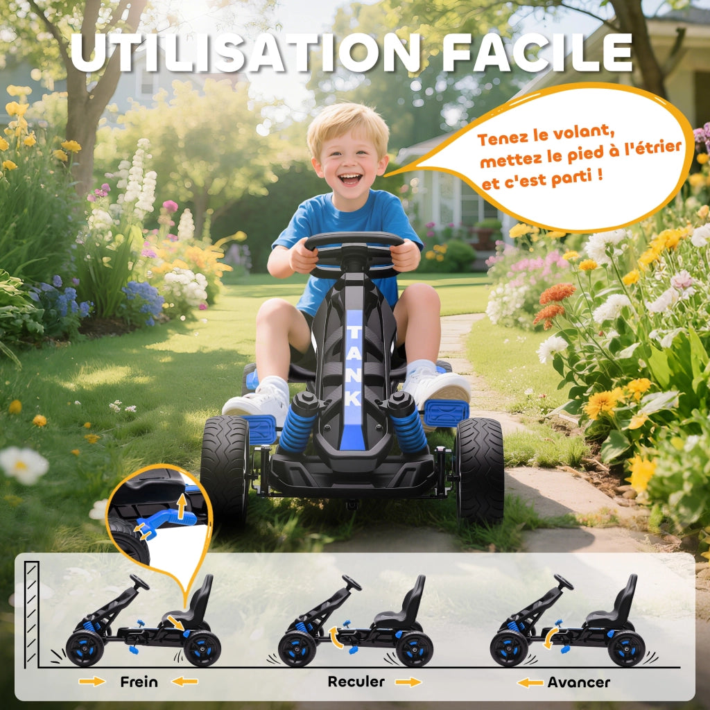 Kart a pedali per bambini con ruote EVA ¨C Minimal ¨C blu