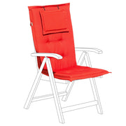 Cuscino per sedia da giardino Cuscino per schienale in poliestere rosso Design moderno Cuscino per esterni